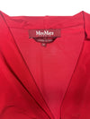 Vintage 2000s Y2K Max Mara Studio Short Sleeve V-Neck Draped Blouse | Size M
