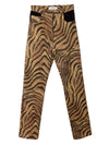 Vintage 2000s Y2K Cheetah Animal Print High Waisted Straight Leg Trouser Jeans | 25 Inch Waist