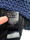 Cop Copine Subversive Wool Blend Navy Blue Knit Off-the-Shoulder Shawl Scarf Wrap | One Size
