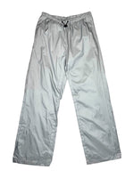 Vintage 2000s KILLAH Mid-High Rise Silver Grey Wide Leg Nylon Utility Pants | Size S