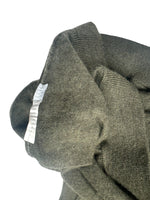 Vintage 2000s Y2K Plein Sud Wool Khaki Green Sleeveless Roll Turtleneck Knit Sleeveless Sweater Midi Dress | Size L-XL