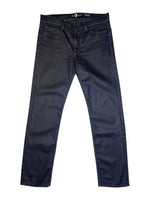 Vintage 2000s 7 FOR ALL MANKIND Men's Dark Grey Slim Fit Waxed Denim Jeans | Size 34