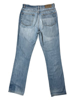 Vintage 2000s Y2K Just Cavalli Mid-Rise Blue Light Wash Denim Straight Leg Jeans | 30 Inch Waist