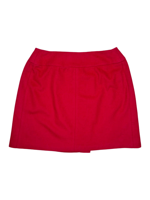 Vintage 2000s MORGAN DE TOI Red Wool Wrap Mini Skirt | Size S
