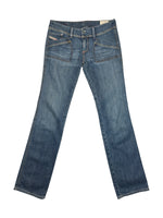 Vintage 2000s DIESEL Low Rise Blue Denim Slim Fit Straight Leg Jeans | Size M