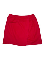 Vintage 2000s MORGAN DE TOI Red Wool Wrap Mini Skirt | Size S
