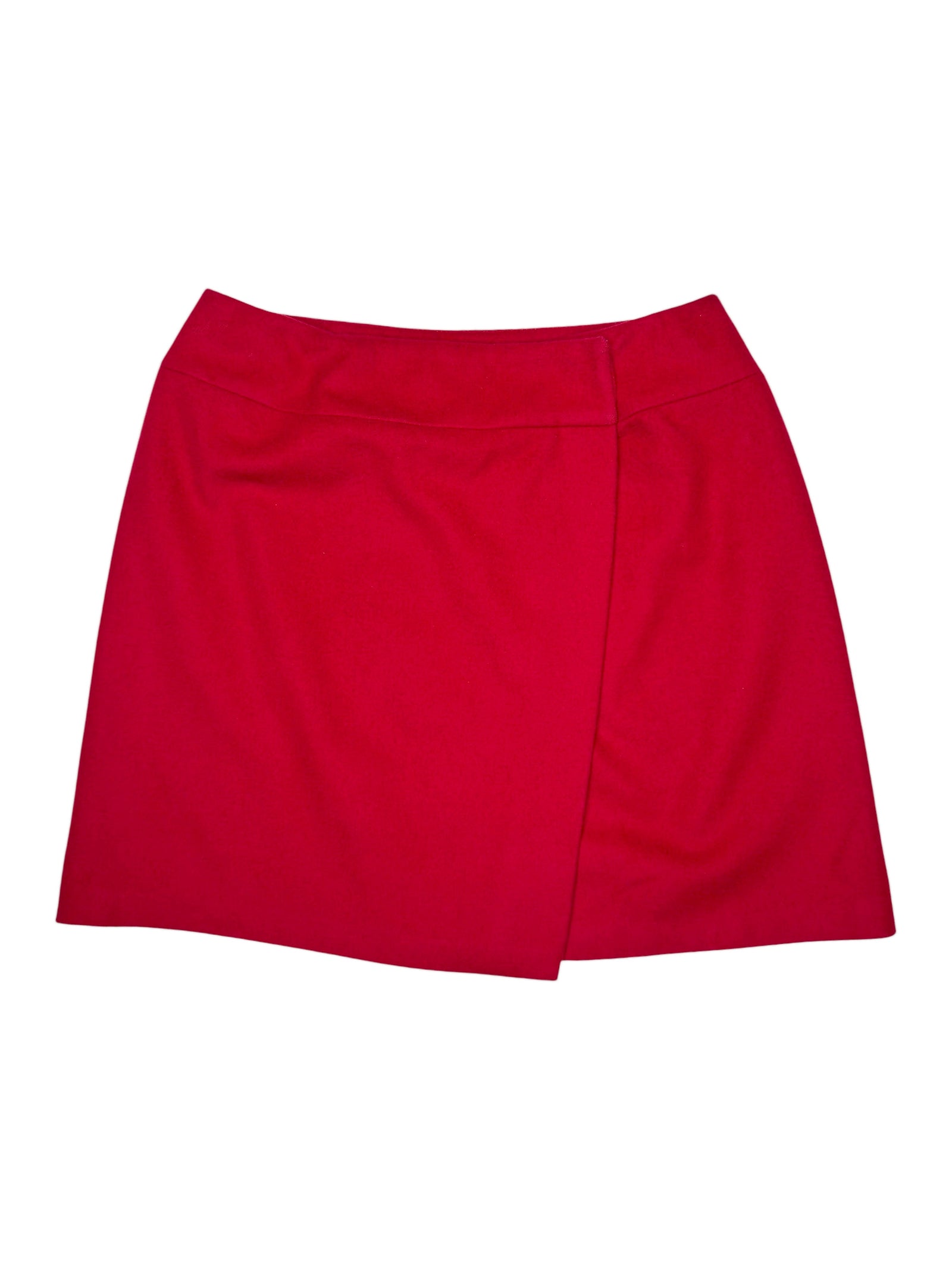 Vintage 2000s MORGAN DE TOI Red Wool Wrap Mini Skirt | Size S