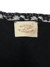 Vintage 2000s Y2K Blumarine Black Cropped Long Sleeve Bolero Style Lace Trim Blouse with Rhinestone Detail | Size M-L