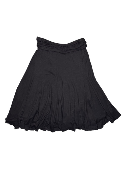 Vintage 2000s MARELLA Low Rise Brown Circle Midi Skirt with Belt & Elasticated Waist | Size M