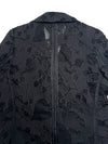 Vintage 90s Y2K Grunge Black Lightweight Collared Button Down Blazer Jacket With Mesh Cutout Details | Size S-M