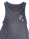 Vintage 2000s Y2K Marithé + François Girbaud Subversive Asymmetrical Grey Knit Sleeveless Tank with Ruching | Size XS-S