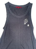 Vintage 2000s Y2K Marithé + François Girbaud Subversive Asymmetrical Grey Knit Sleeveless Tank with Ruching | Size XS-S