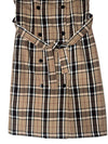 Vintage 90s Y2K Preppy Tartan Plaid Check Print Sleeveless Collared Button Down Midi Dress with Waist Tie | Size M