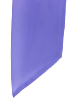 Vintage 80s Mod Chic Bright Purple Solid Basic Thin Long Neck Tie Scarf