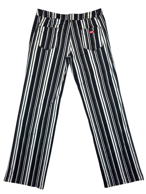 Vintage 2000s MISS SIXTY Low Rise Black & White Straight Leg Striped Pants | Size S