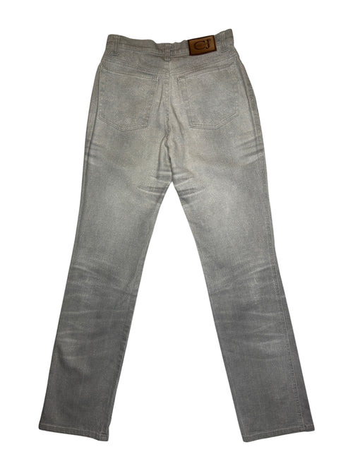 Vintage 2000s CAVALLI Grey Stonewashed Faded Denim Mid Rise Straight Leg Jeans | Size XS-S