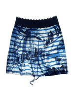 Vintage 2000s Jean Paul Gaultier Soleil Blue Striped Sailor Mesh Mini Skirt | Size XXS-XS
