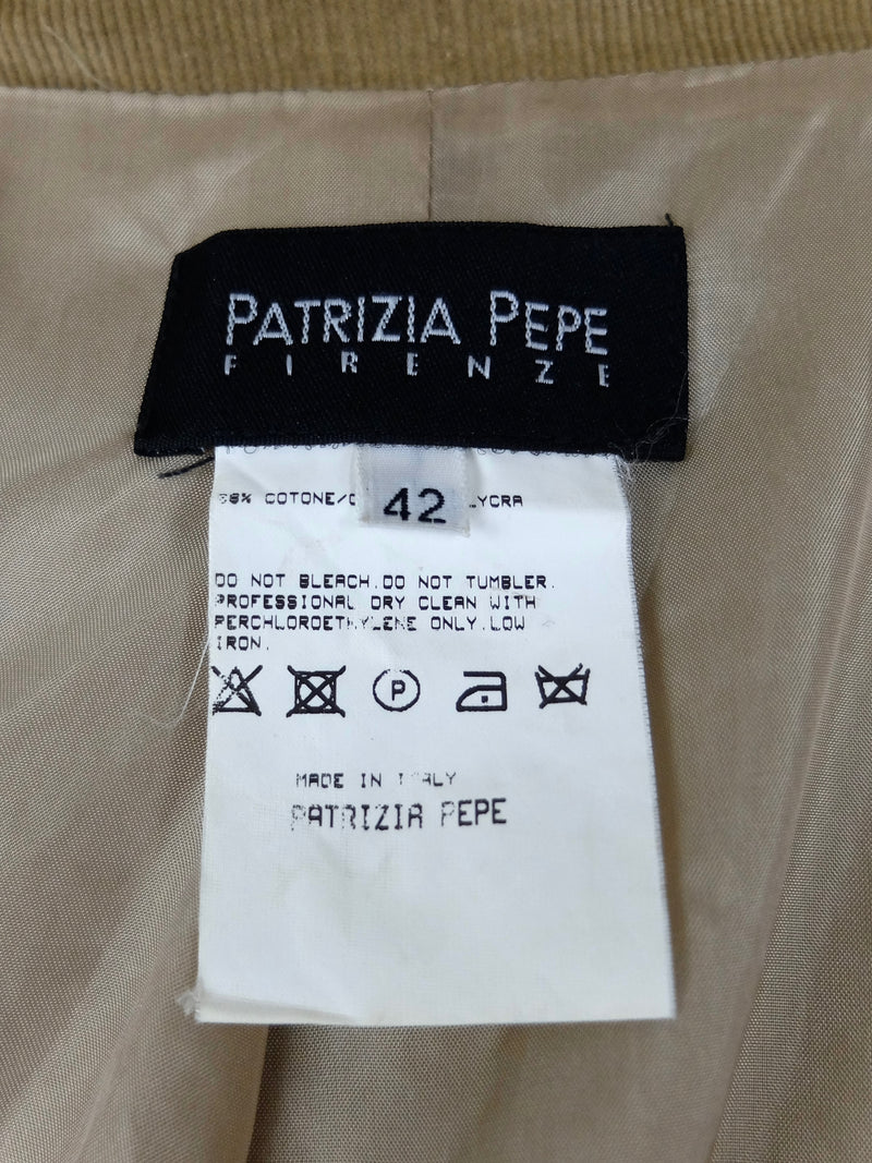 Vintage 2000s Y2K Patrizia Pepe Subversive Asymmetrical Blazer & Low Rise Trousers Two Piece Suit Set