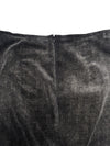 Vintage 2000s Y2K Preppy Soft Grunge Velour Corduroy Midi Skirt With Pleated Detail | Size S