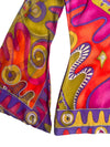 Vintage 90s Y2K Anna Molinari Blumarine Rare Psychedelic Silk Bright Abstract Patterned Butterfly Sleeve Blouse