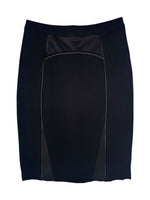 Vintage 2000s SAVE THE QUEEN Black Mid Rise Pencil Knee Length Midi Skirt | Size M