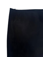 Vintage 2000s Y2K Prada Low Rise Solid Black Straight Silhouette Midi Skirt | Size S-M