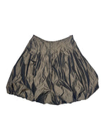 Vintage 2000s MAX & CO Deadstock Bronze Metallic Taffeta Balloon Knee Length Bubble Skirt | Size S