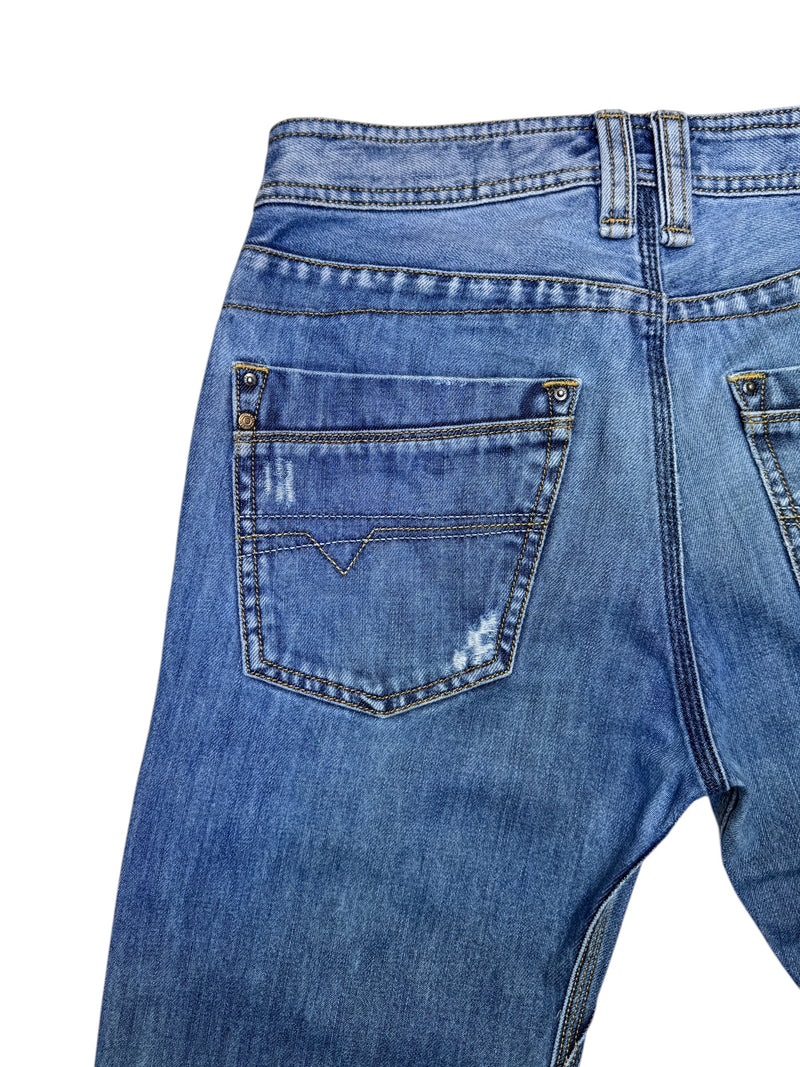 Vintage 2000s DIESEL Distressed Mid-Rise Blue Medium Wash Denim