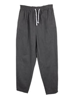 Vintage 90s Y2K Streetwear Athletic Style Dark Grey Relaxed Trouser Pants with Drawstring Elasticated Waist | 28 Inch Waist