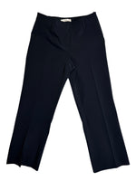 Vintage 2000s PRADA Minimalist Mid-Rise Black Formal Tailored Cropped Trousers | Size S