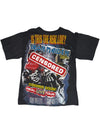 Vintage 90s Iron Maiden Bootleg Italian Censored Tour Black Graphic T-shirt | Men's Size M