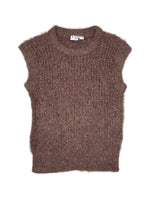 Vintage 2000s Dusty Purple Fuzzy Sweater Vest | Size XS-S
