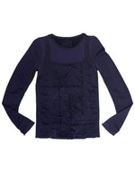 Vintage 2000s MARITHÉ+FRANÇOIS GIRBAUD Purple & Black Seamless Logo Stretchy Thermal Long Sleeve Top | Size L