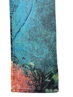 Vintage 90s 1999 Y2K Cavalli High Waisted Abstract Blue Coral Print Graphic Jeans | 28 Inch Waist