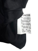 Vintage 90s Y2K Roberto Scarpa Black Velvet Short Sleeve Formal Cocktail Party Dress With Fuzzy Sparkle Detail | Size M-L