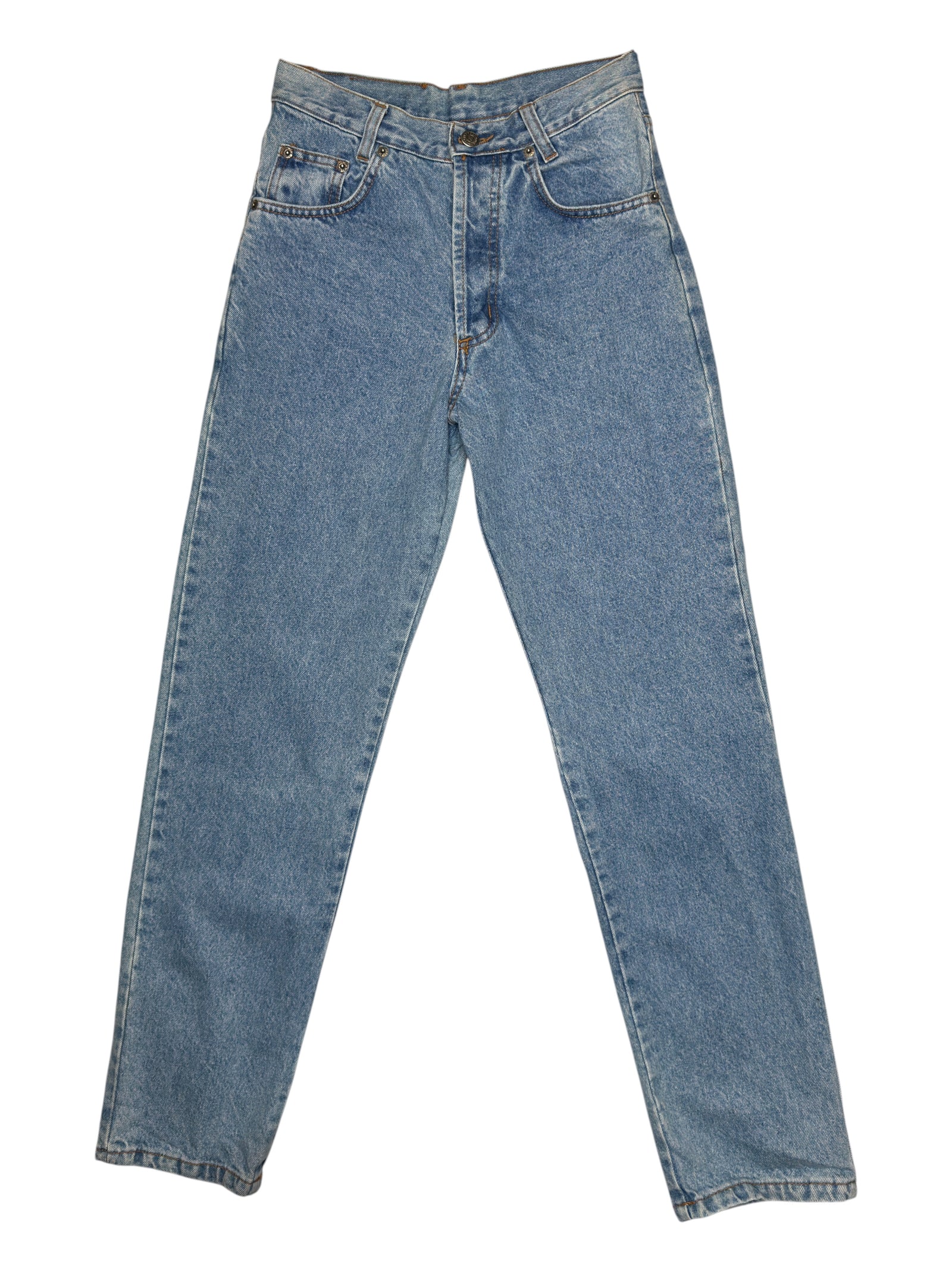 Vintage 90s PEPE JEANS High Waisted Light Wash Tapered Mom Jeans | Size XS