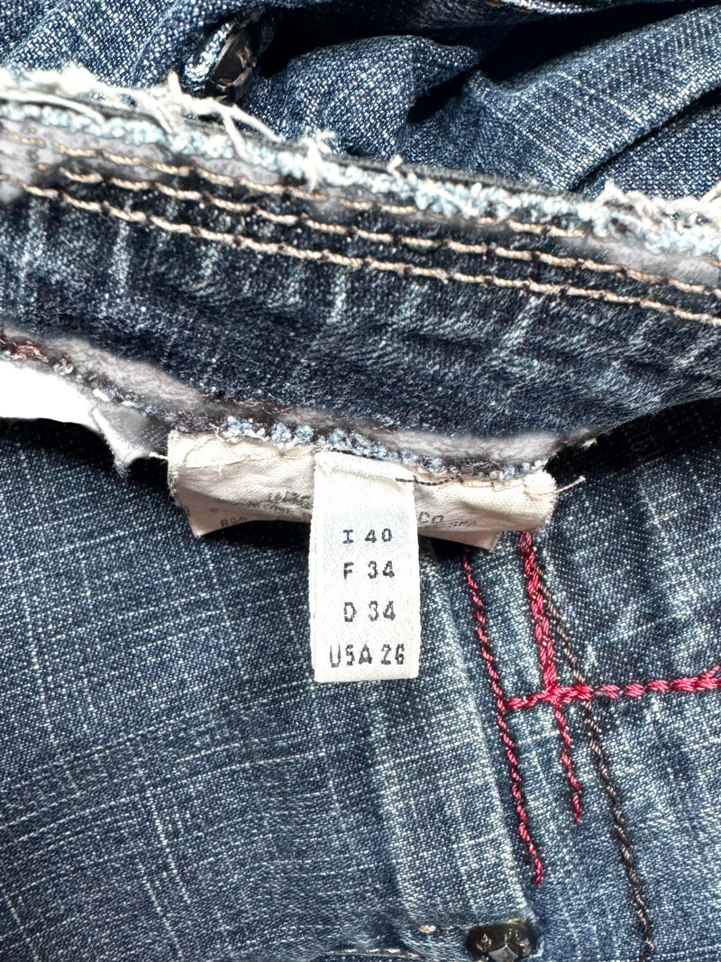 Vintage 2000s Y2K Marithé + François Girbaud Blue Denim Bootcut Jeans | 26 Inch Waist