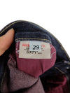 Vintage 2000s Y2K Miss Sixty Bohemian Grunge Dark Wash Purple Bootcut Flare Jeans | 29 Inch Waist