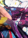 Vintage 2000s Y2K Roberto Cavalli Art Nouveau Purple Abstract Patterned Long Sleeve Dress | Size M