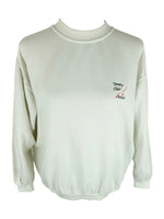 Vintage 2000s Y2K Tennis Club Monaco White Cream Crew Neck Pullover Sweatshirt | Men’s Size S