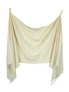 Vintage 90s Chic Preppy Wool Blend Cream Long Wide Neck Tie Winter Scarf with Fringe