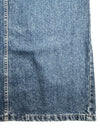Vintage 2000s Y2K Soft Grunge Streetwear Blue Jean Denim Low Rise Cutout Maxi Skirt | Size S