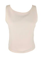 Vintage 2000s Y2K Moschino Cheap and Chic Minimalist Preppy Pastel Pink Solid Basic Sleeveless Tank Blouse | Size  M