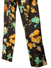 Vintage 2000s Y2K Moschino Jeans Brown & Orange Floral Print High Waisted Trouser Pant | 27.5 Inch Waist