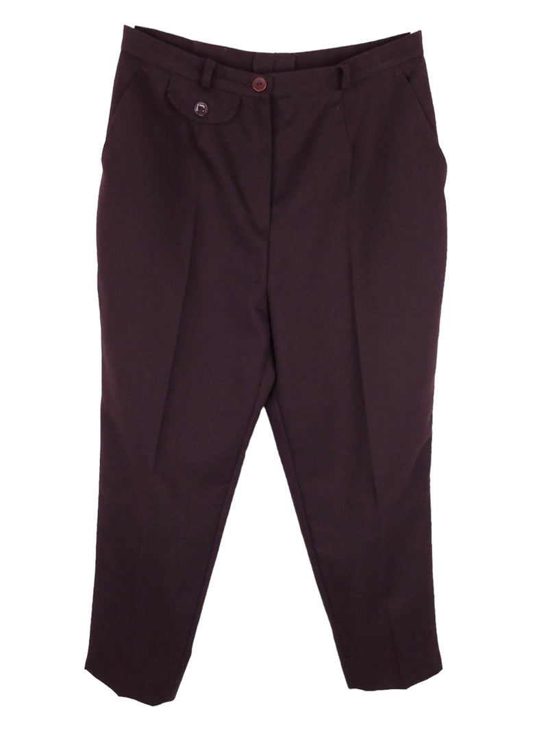 Recycled cigarette trousers with pleat front, length 28.5