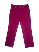 Vintage 2000s VERSACE JEANS COUTURE Mid-Rise Plum Pink Straight Leg Trousers | Size M-L