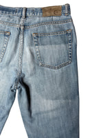 Vintage 2000s Y2K Just Cavalli Mid-Rise Blue Light Wash Denim Straight Leg Jeans | 30 Inch Waist