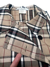 Vintage 90s Y2K Preppy Tartan Plaid Check Print Sleeveless Collared Button Down Midi Dress with Waist Tie | Size M