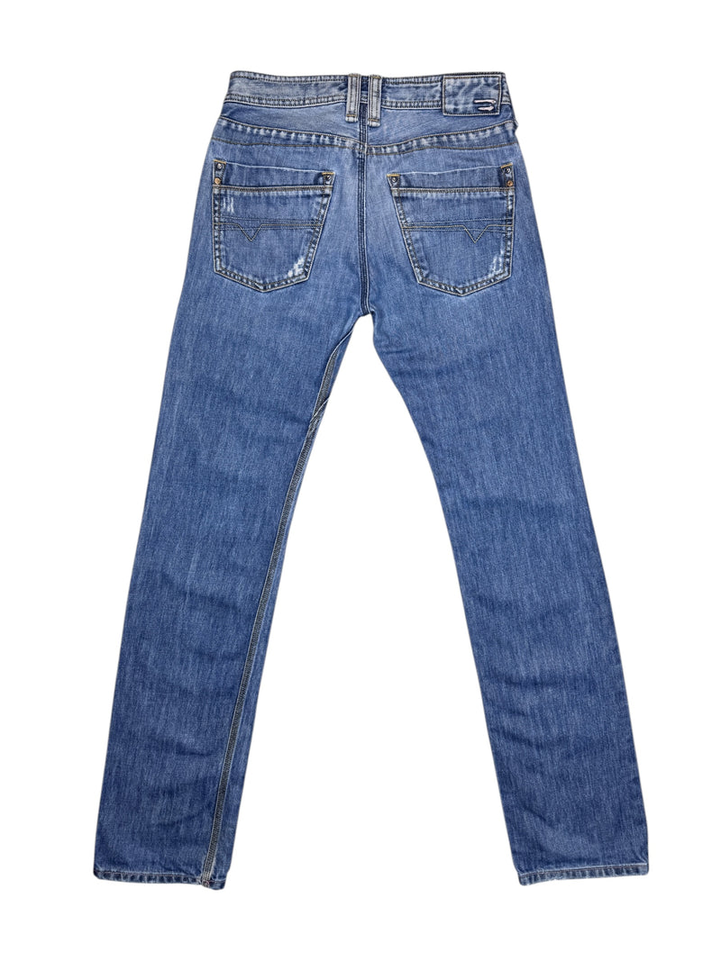 Vintage 2000s DIESEL Distressed Mid-Rise Blue Medium Wash Denim