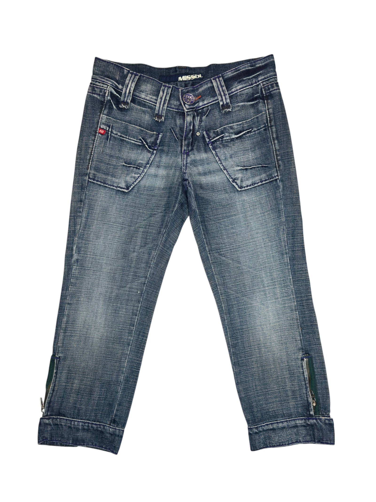 Vintage 2000s MISS SIXTY Low Rise Slim Fit Denim Capris | Size S-M